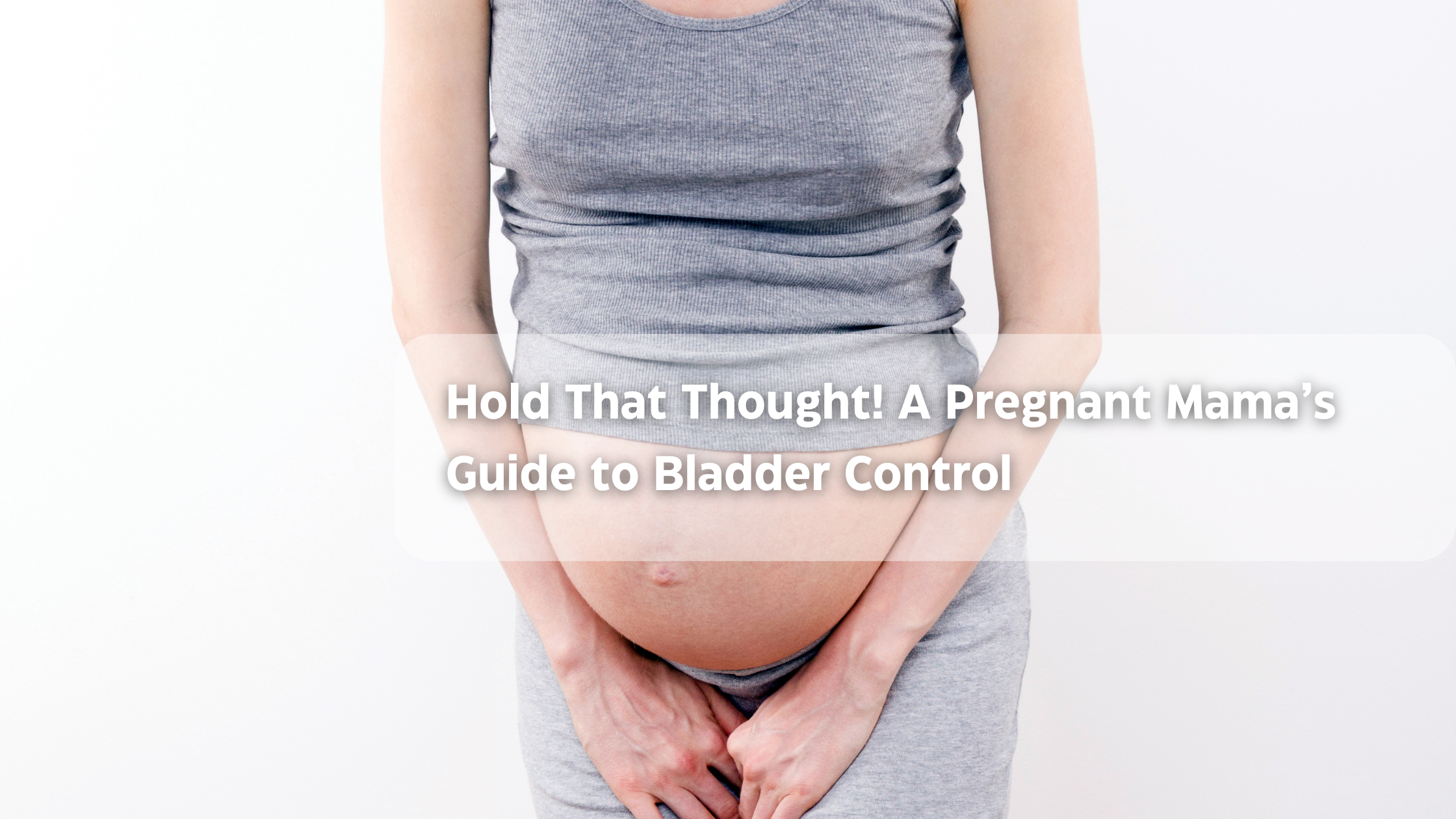 Pregnant woman using smartphone, focusing on bladder control during pregnancy.