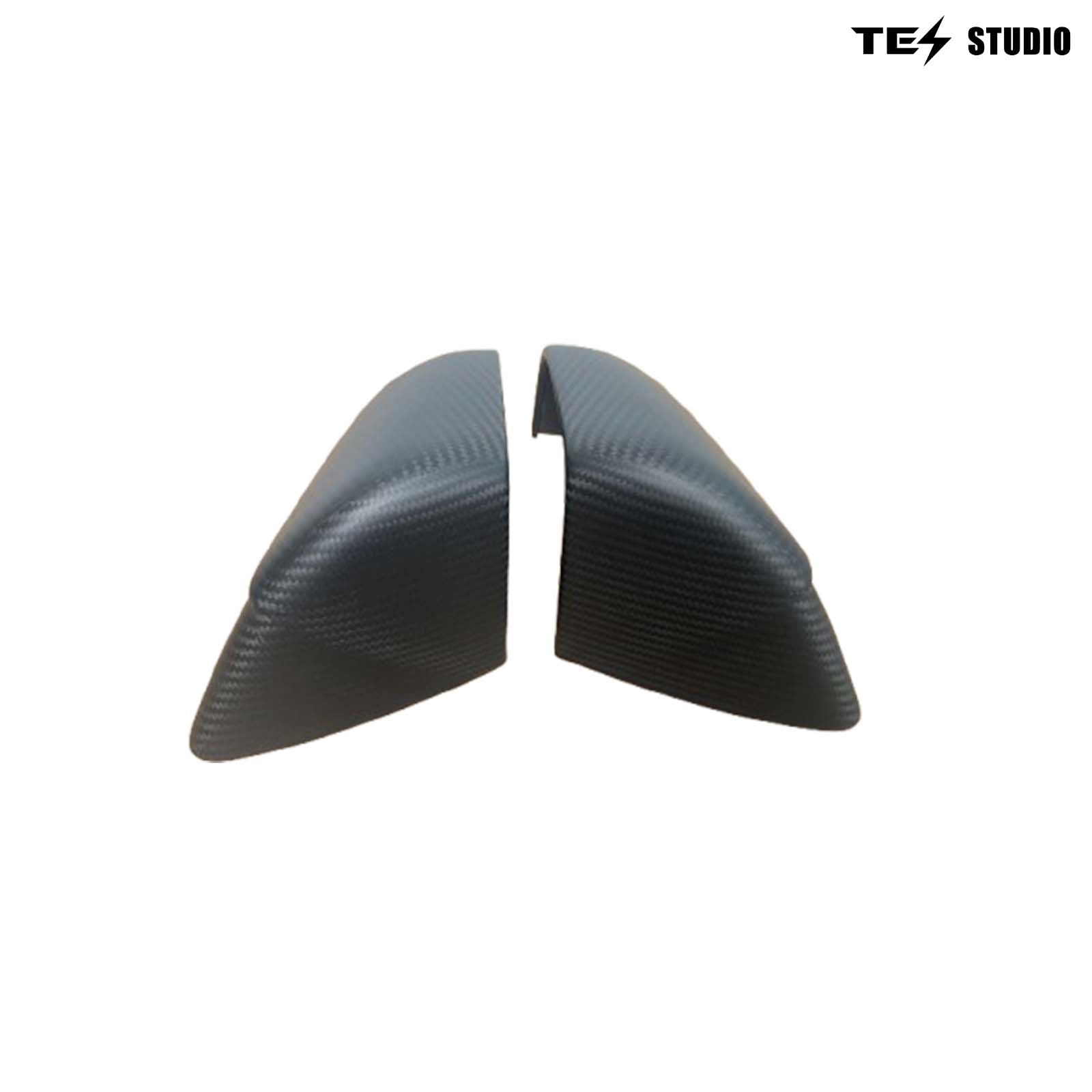 Carbon fiber side mirrors for Tesla enhancing style and performance.