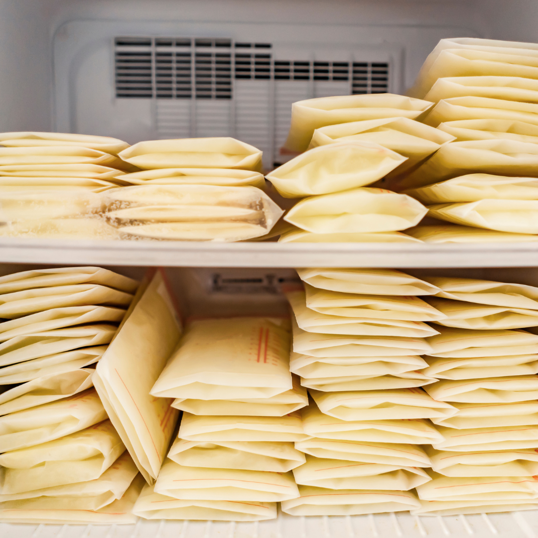 Bluetooth speaker stored in fridge with neatly stacked white and yellow envelopes